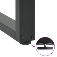 Крака за масичка за кафе, U-образни, 2 бр., антрацит, 28 x (42-43) см, стомана