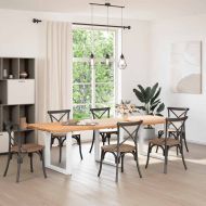 Крака за трапезна маса, U-образни, 3 бр., бели, 90x(72-73) см, стомана