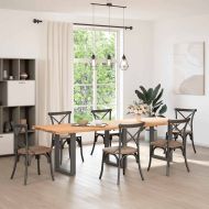 Крака за трапезна маса, U-образни, 3 бр., антрацит, 70x(72-73) см, стомана