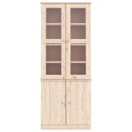 Шкаф витрина ALTA, 77x35x186,5 см, бор масив
