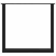 Крака за трапезна маса, U-образни, 2 бр., черни, 80 x (72-73) см, стомана