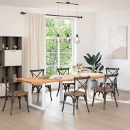 Крака за трапезна маса, U-образни, 3 бр., бели, 80x(72-73) см, стомана