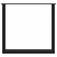 Крака за трапезна маса, U-образни, 3 бр., черни, 80 x (72-73) см, стомана