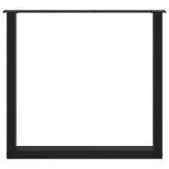 Крака за трапезна маса, U-образни, 3 бр., черни, 90 x (72-73) см, стомана