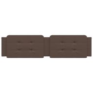 Мека табла за легло Zadar, кафява, 200 см, изкуствена кожа