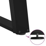 Крака за масичка за кафе, U-образни, 2 бр., черни, 40 x (30-31) см, стомана