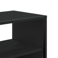 ТB шкаф, черен, 60x31x39,5 см, инженерно дърво и метал