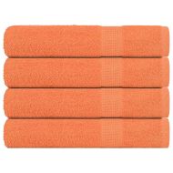 Кърпи за сауна FROGN 4 бр. оранжеви 80x200 см 360 г/м²