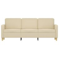 3-местен диван, кремав, 180 см, плат