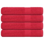 Кърпи за сауна FROGN 4 бр. Червени 80x200 см 360 г/м²