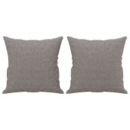 3-местен диван с декоративни възглавници таупе 180 см плат