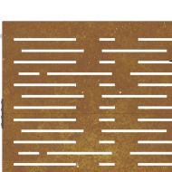 Градинска порта 85x150 см, кортенова стомана, квадратен дизайн