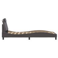 Рамка за легло Viana без матрак, сива, 90x190 см изкуствена кожа