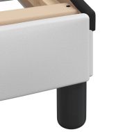 Рамка за легло Viana без матрак, бяла, черна, 90x190 см изкуствена кожа