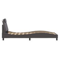 Рамка за легло Viana без матрак, сива, 90x200 см, изкуствена кожа