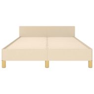 Рамка за легло без матрак, кремави, 120x190 см, плат