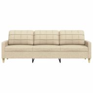 3-местен диван, кремав, 210 см, плат