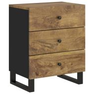 Нощно шкафче, 50x33x62 см, масивно манго и инженерно дърво