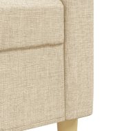 Комплект дивани 3 части кремав текстил