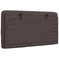 Мека табла за легло, тъмнокафява, 80 см, плат