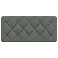 Мека табла за легло, тъмносива, 100 см, плат