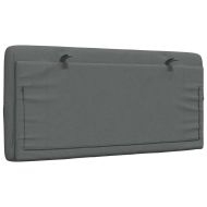 Мека табла за легло, тъмносива, 100 см, плат