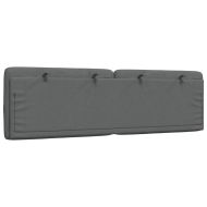 Мека табла за легло, тъмносива, 160 см, плат