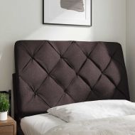 Мека табла за легло, тъмнокафява, 90 см, плат