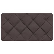 Мека табла за легло, тъмнокафява, 90 см, плат