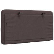 Мека табла за легло, тъмнокафява, 90 см, плат