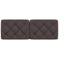 Мека табла за легло, тъмнокафява, 120 см, плат