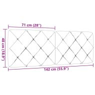 Мека табла за легло, тъмносива, 140 см, плат