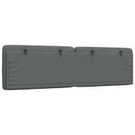 Мека табла за легло, тъмносива, 180 см, плат