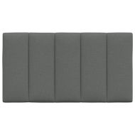 Мека табла за легло Hanko, тъмносива, 80 см, плат