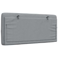 Мека табла за легло, светлосива, 100 см, плат