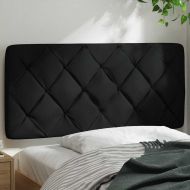 Мека табла за легло, черна, 100 см, плат