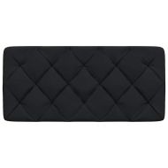 Мека табла за легло, черна, 100 см, плат