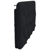 Мека табла за легло, черна, 100 см, плат