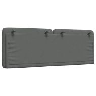 Мека табла за легло, тъмносива, 120 см, плат