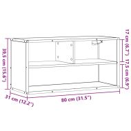 ТB шкаф, сив сонома, 80x31x39,5 см, инженерно дърво и метал