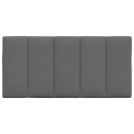Мека табла за легло Hanko, тъмносива, 100 см, плат
