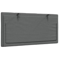 Мека табла за легло Hanko, тъмносива, 100 см, плат