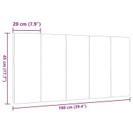 Мека табла за легло Hanko, тъмносива, 100 см, плат