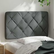 Мека табла за легло, тъмносива, 80 см, плат