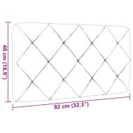 Мека табла за легло, тъмносива, 80 см, плат