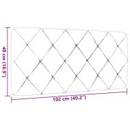 Мека табла за легло, таупе, 100 см, плат