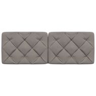 Мека табла за легло, таупе, 120 см, плат