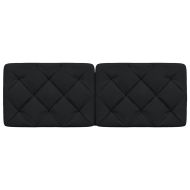 Мека табла за легло, черна, 140 см, плат