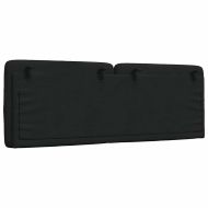 Мека табла за легло, черна, 140 см, плат