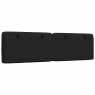 Мека табла за легло, черна, 180 см, плат